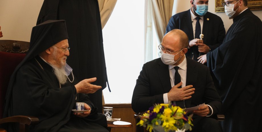 Денис Шмыгаль, Варфоломей, Вселенский патриарх, ПЦУ, Томос