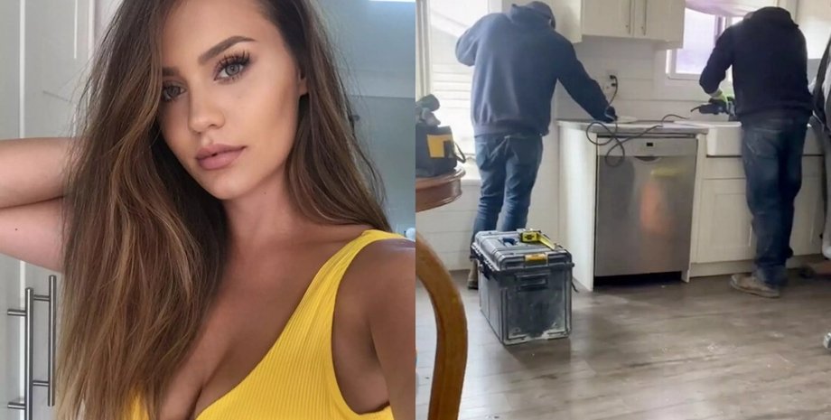 Будівельники помилилися будинком, випадковий ремонт, будівельники, господиня будинку, ремонт у будинку, незапланований ремонт, ремонт кухні, нова кухня