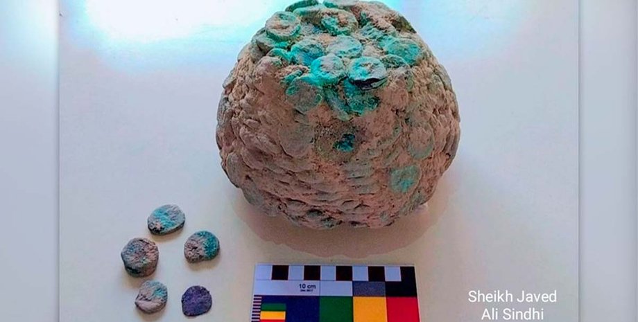 монети, скарб, буддизм, знахідка, археологія, археолог, історія, місто, святиня, стіна, Кушанська імперія, правитель, занепад, посуха