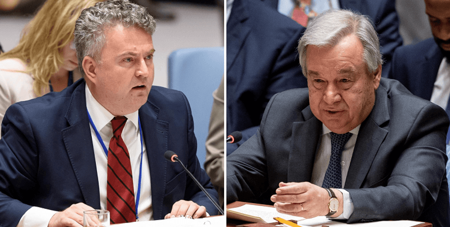 Сергей Кислица (слева) и Генсек ООН Антониу Гутерриш. Фото: Twitter / UKR Mission to UN