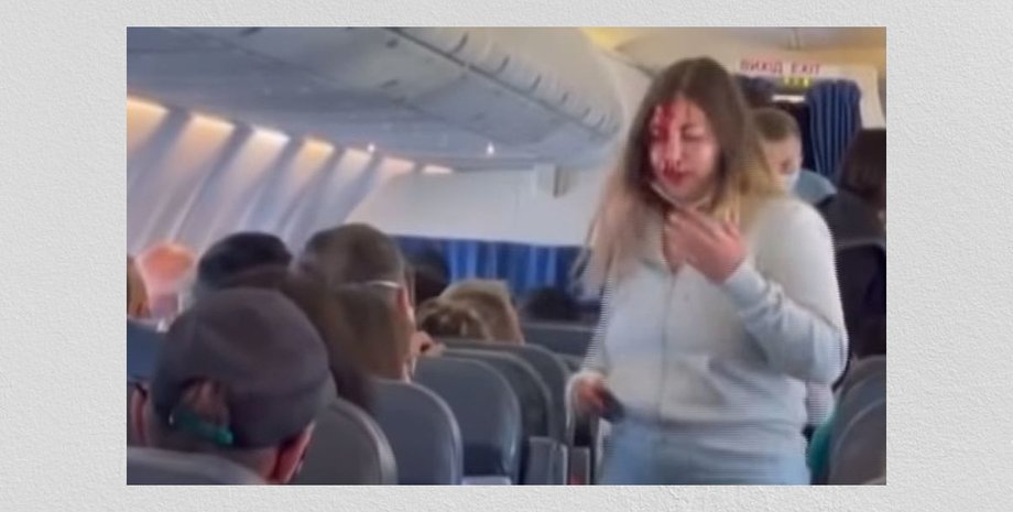 самолет, Анталия, Запорожье, пассажиры, драка, видео,