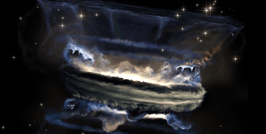 сверхмассивные черные дыры, космос, ветры, иллюстрация