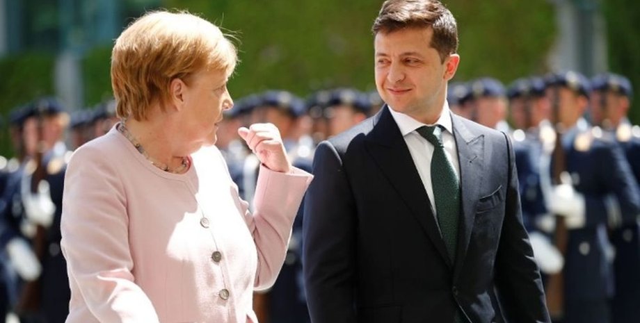 Зеленский, Меркель, переговоры,