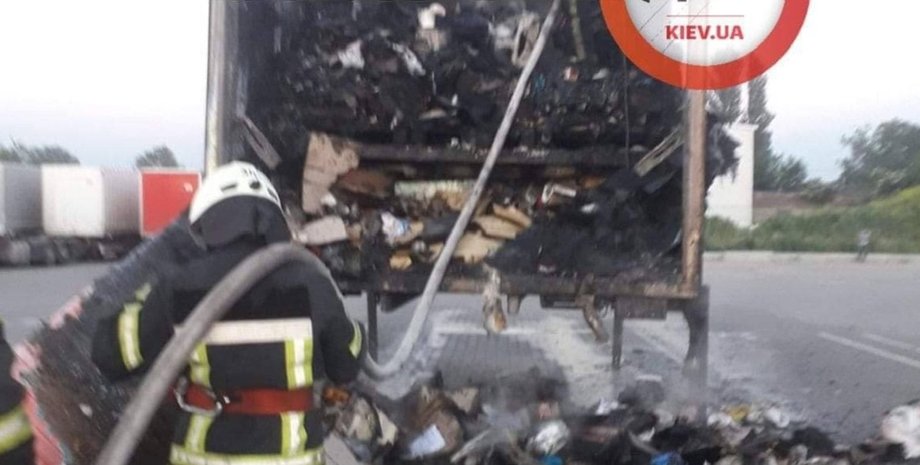 Киев, пожар, Новая почта