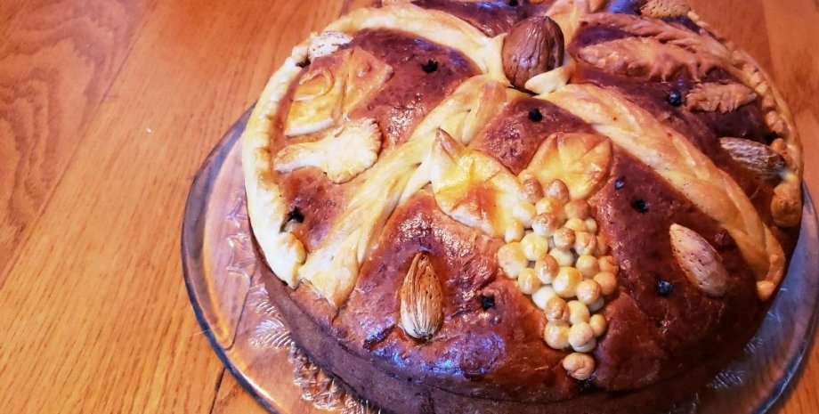 Греческий рождественский хлеб рождественская выпечка, рецепт христопсомо, рождественский хлеб, праздничная выпечка, греческая кухня