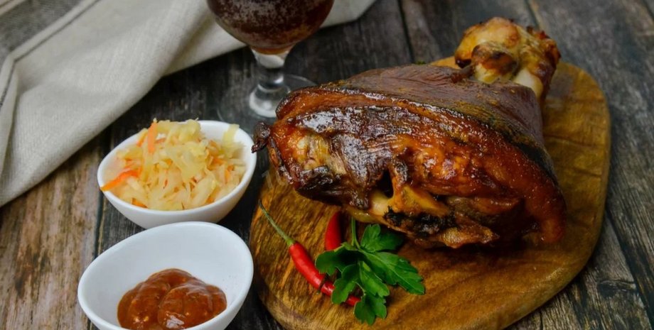 свиная рулька, запеченная рулька, рулька в пиве, вепрево колено, рецепт рульки, кулинарный рецепт