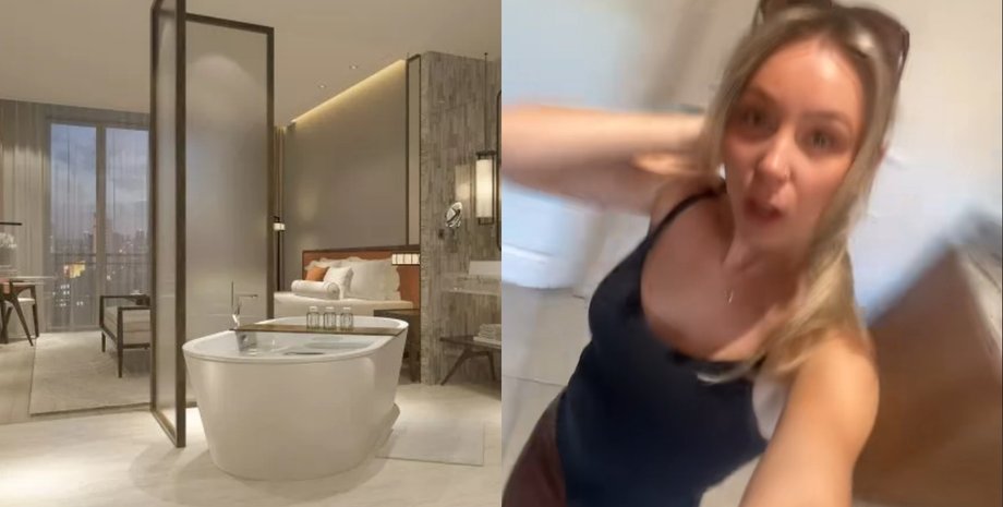 Ванная комната без дверей в гостиничном номере становится трендом