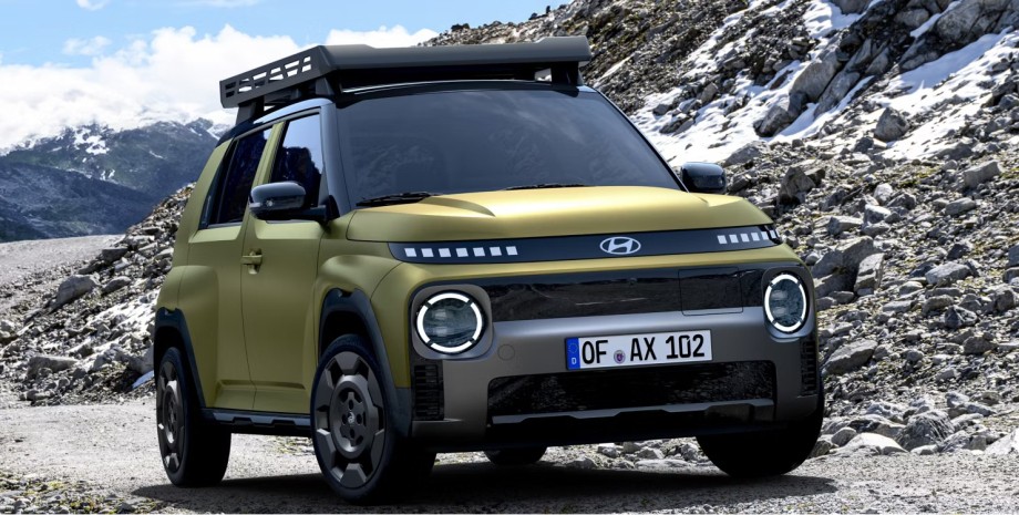 Hyundai Inster Cross Hyundai Inster Cross, Hyundai Inster, новый Hyundai Inster, электромобиль Hyundai, кроссовер Hyundai