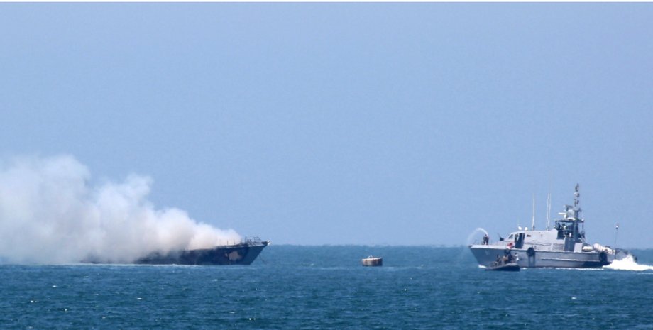 Уничтоженный египетский фрегат / Фото: Getty Image