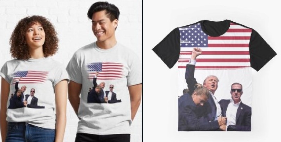 покушение на Трампа футболки