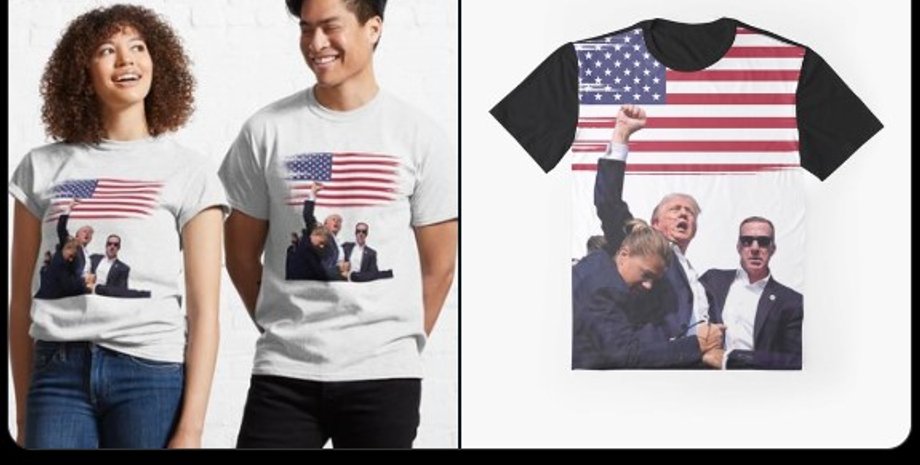 покушение на Трампа футболки