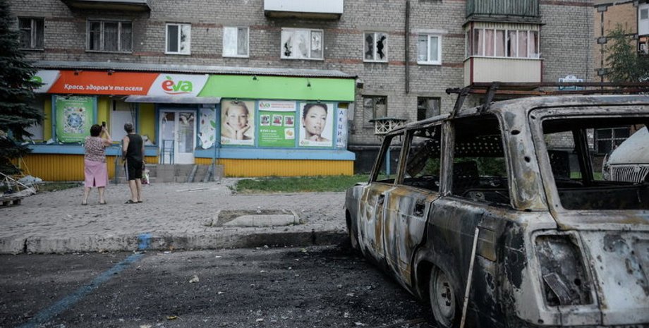 Донецк после обстрела / Фото: rian.com.ua