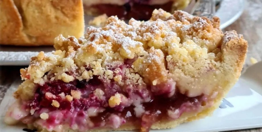 Крамбл с ягодами Крамбл с ягодами, пирог с ягодами, выпечка