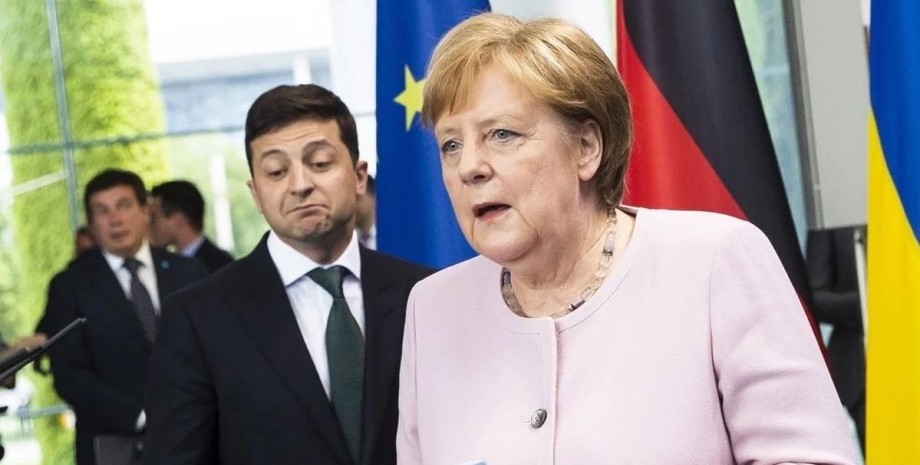 Зеленский, Меркель, встреча,