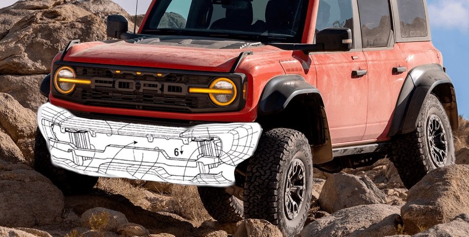 Ford, Ford Bronco, Бампер, Передний бампер, Технологии, Разработки, Авто, Автомобили, Патенты, Фото