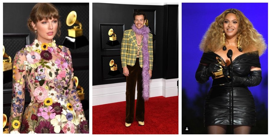 Красная дорожка Grammy, коллаж