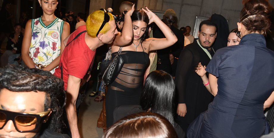 Лурдес Леон, дочь мадонны, неделя моды в нью-йорке, полупрозрачное платье, лурдес леон откровенные наряды