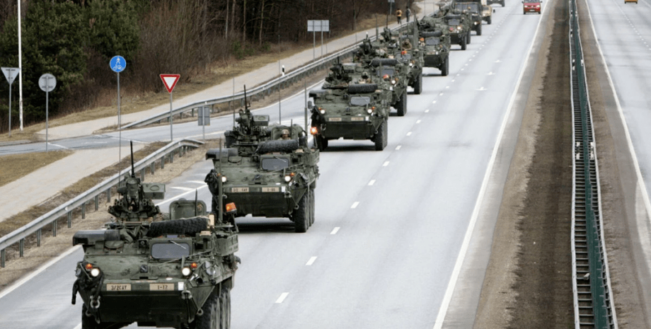 Колона російської військової техніки, російська агресія, напад Росії на Литву, Сувальський коридор, окупація