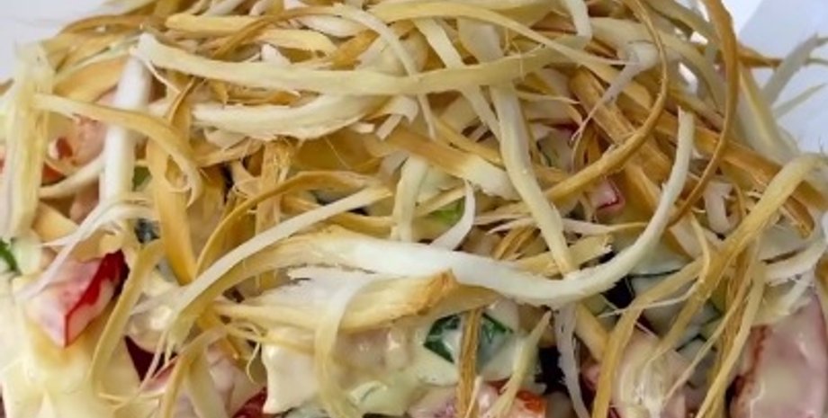 салат, салат двойной сыр, кулинарные рецепты