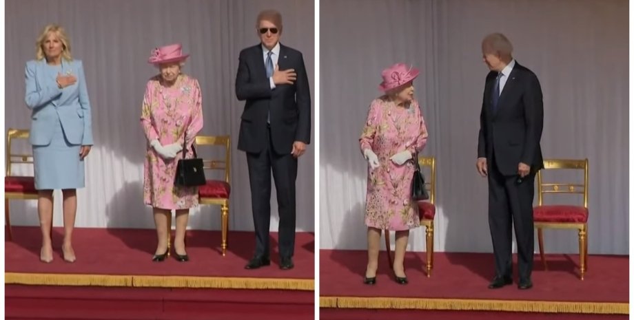 Джо Байден, королева Елизавета II, встреча Байдена и Елизаветы II