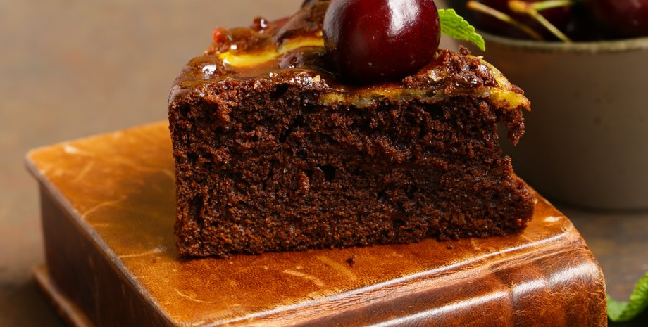 шоколадный пирог с вишней, рецепт