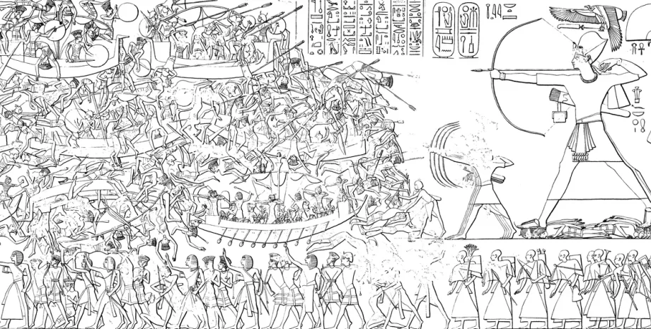 рельеф египет египтяне рисунок морские народы изображения история