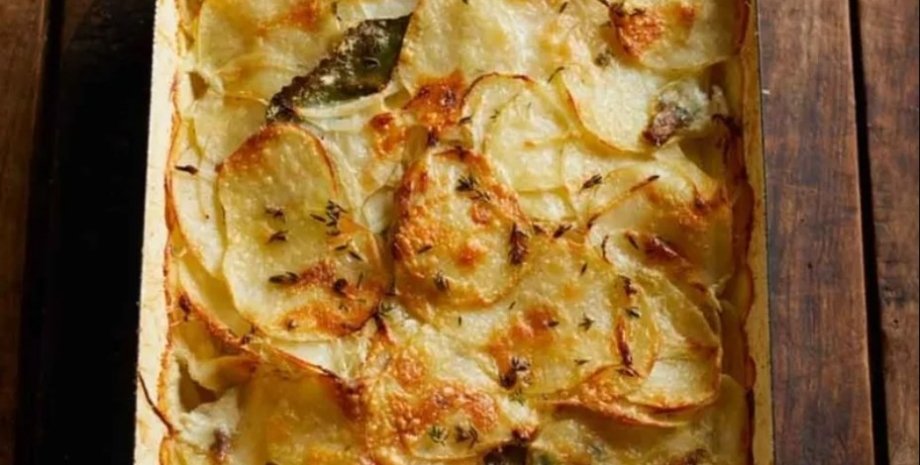 картопляний дофінуаз, рецепт джеймі олівера, французька кухня, гарнір із картоплі, запечена картопля