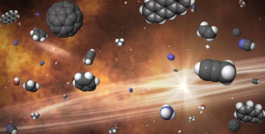 молекули, космос, будівельні блоки життя