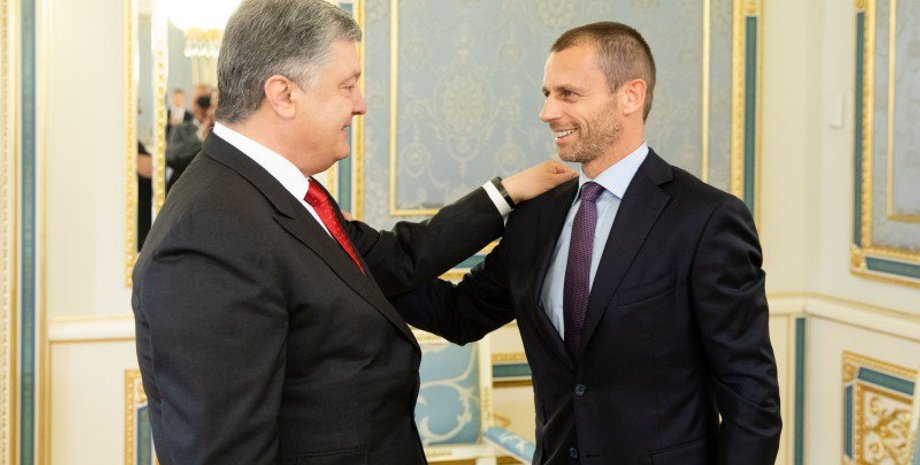 Петр Порошенко и Александр Чеферин/Фото: president.gov.ua