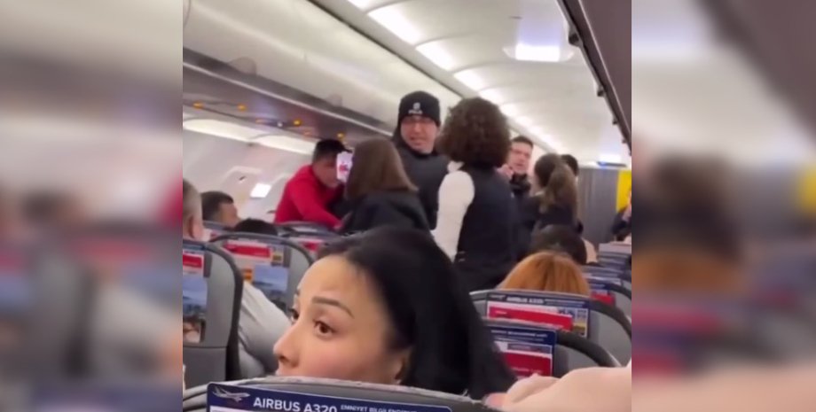 самолет Pegasus Airlines самолет турция, самолет Pegasus, драка самолет