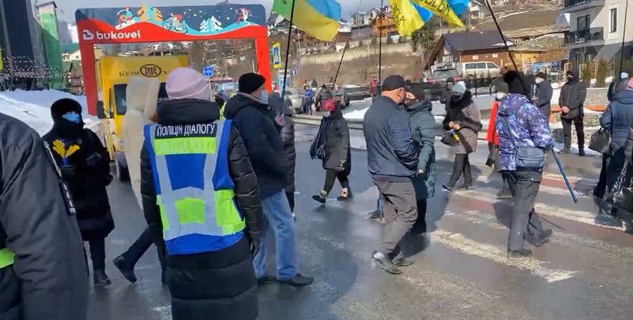 Буковель, акция протеста, предприниматели