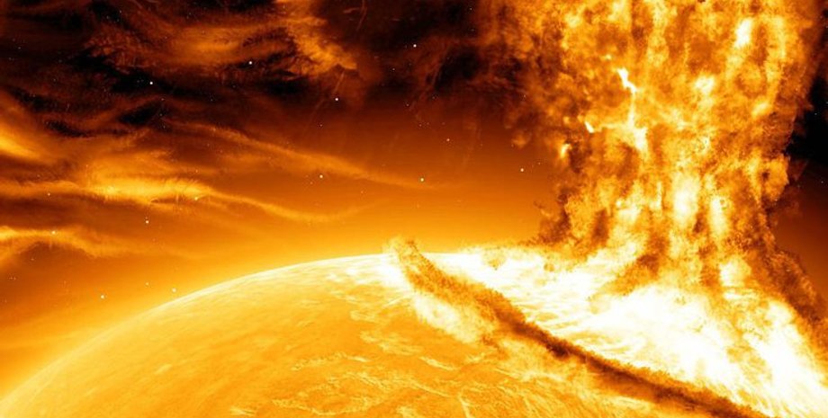вспышка, выброс, корональный, Земля, буря