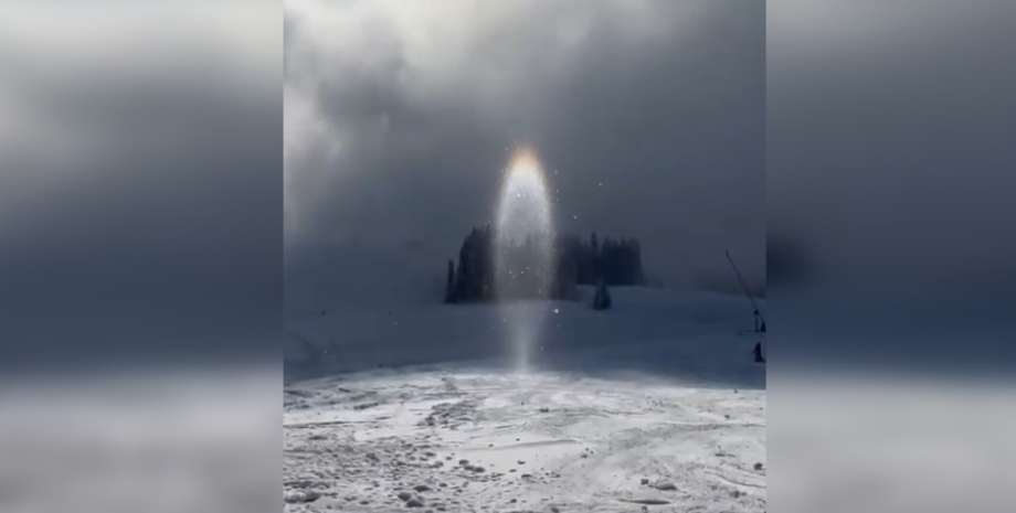 субсолнце субсолнце, австрия, лыжный спуск, атмосферное явление