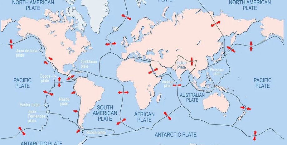 тектонические плиты, тектоника, плиты земли