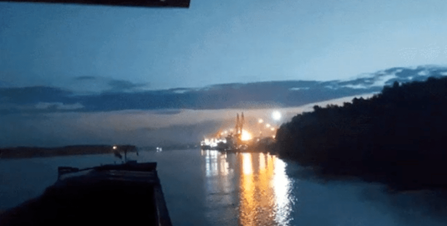Очередная атака на портовую инфраструктура на Дунае