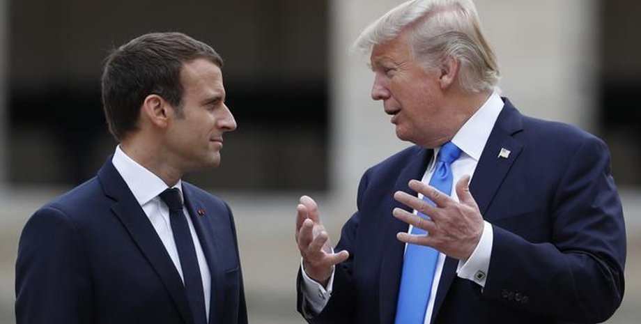 Эммануэль Макрон и Дональд Трамп