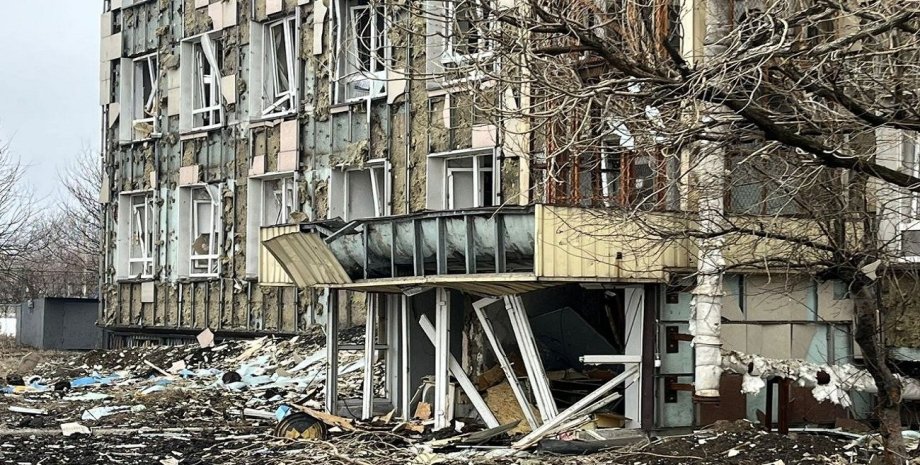 Разрушения в Авдеевке Авдеевка, война, Украина, фото