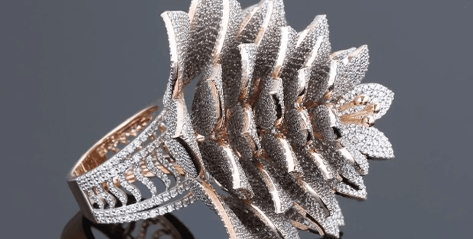 бодественное кольцо, бриллианты, индия