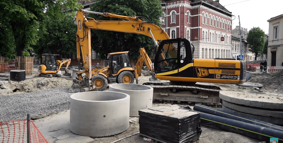 Ремонтные работы, Львов, ремонт, дорога, улица Степана Бандеры