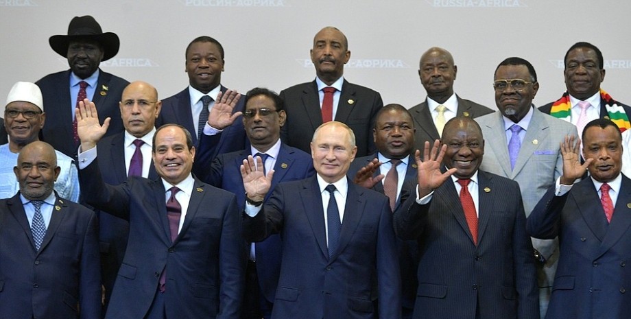 Володимир Путін, африканські лідери, Африка, Росія