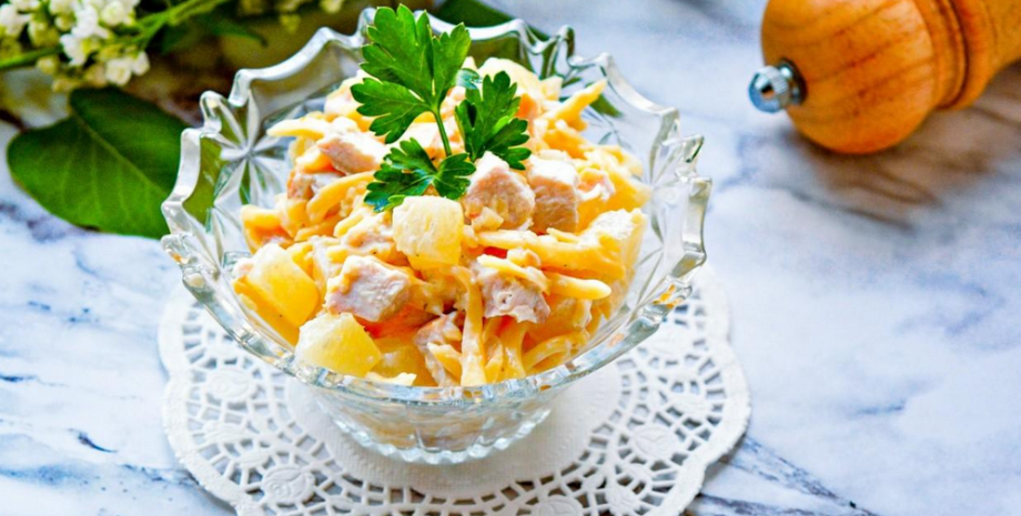 Салат с куриной грудкой, авокадо и ананасом - пошаговый рецепт с фото и видео от Всегда Вкусно!