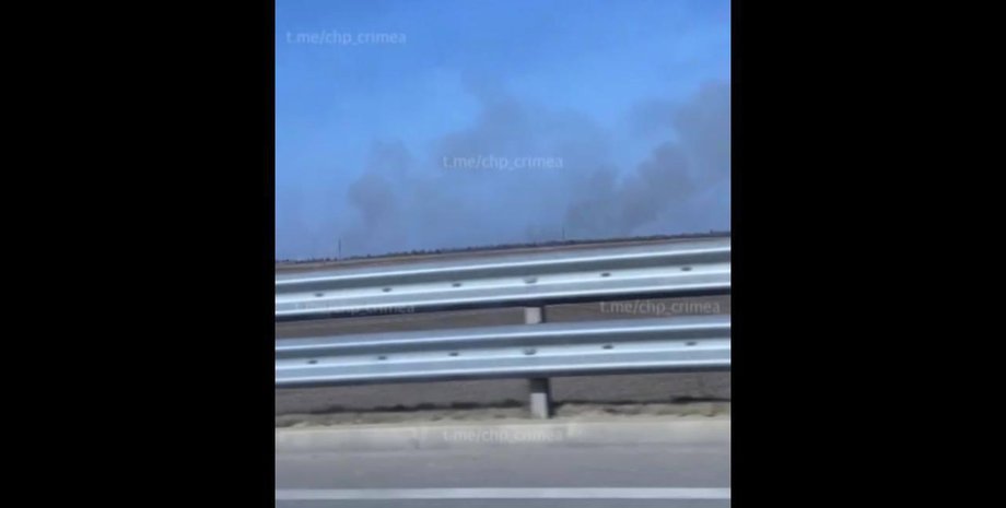 пожар, Крым, горит в Крыму, дым