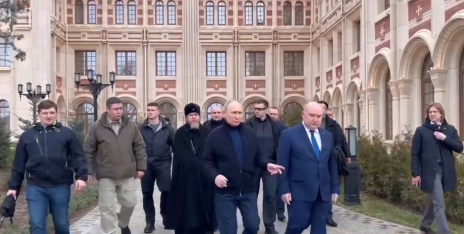 Владимир Путин, Михаил Развожаев, путин в крыму, визит путина в крым, путин в севастополе, оккупированный крым