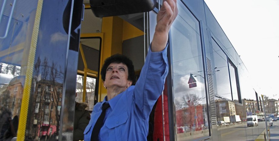 женщина, водитель, работа, транспорт, автобус