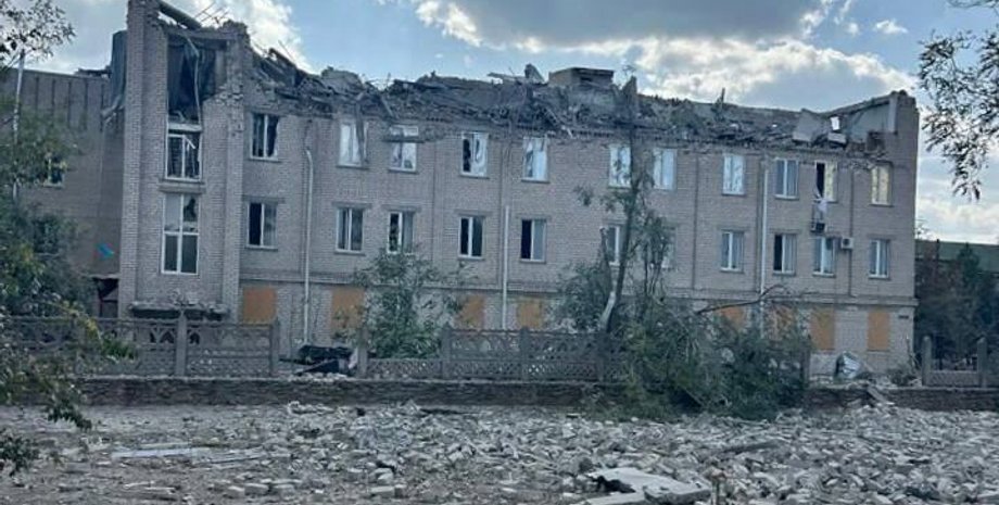 Берислав больница, ударили по больнице, прилет Берислав