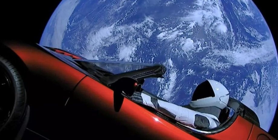 Tesla, Tesla в космосе, исследования космоса, космические путешествия, вид из космоса