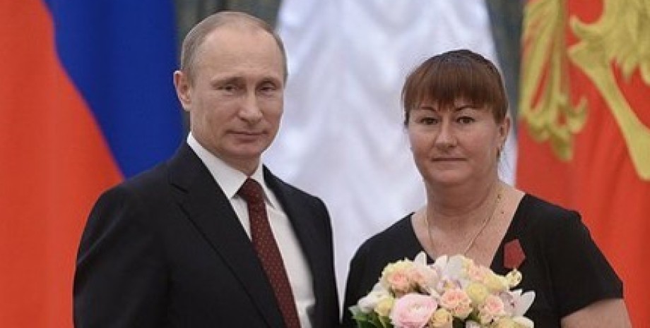 Елена Вяльбе и Владимир Путин