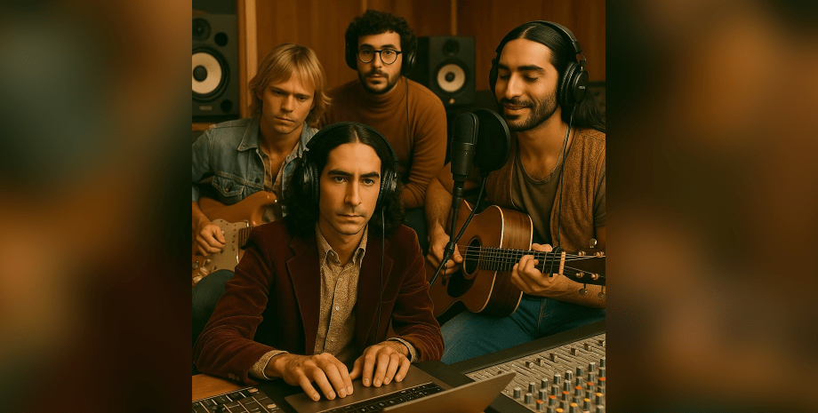 Группа "The Velvet Sundown" Группа "The Velvet Sundown" записывает песню