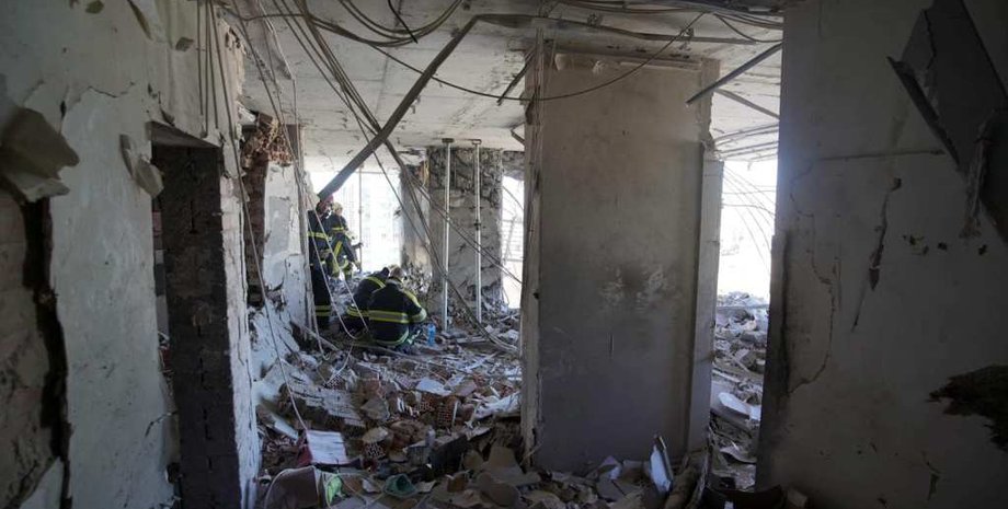 Лобановского, 6а, дом на Лобановского, 6а, попадание ракеты