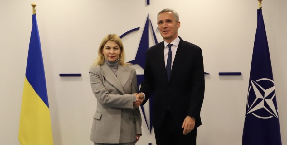 Ольга Стефанишина и Йенс Столтенберг Ольга Стефанишина НАТО, Стефанишина и Столтенберг, министр по вопросам евроатлантической интеграции , Стефанишина об атаке РФ на НАТО, РФ нападение на НАТО